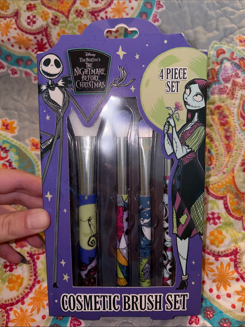 Disney The Nightmare Before Christmas Cosmetic Brush Set - Purple